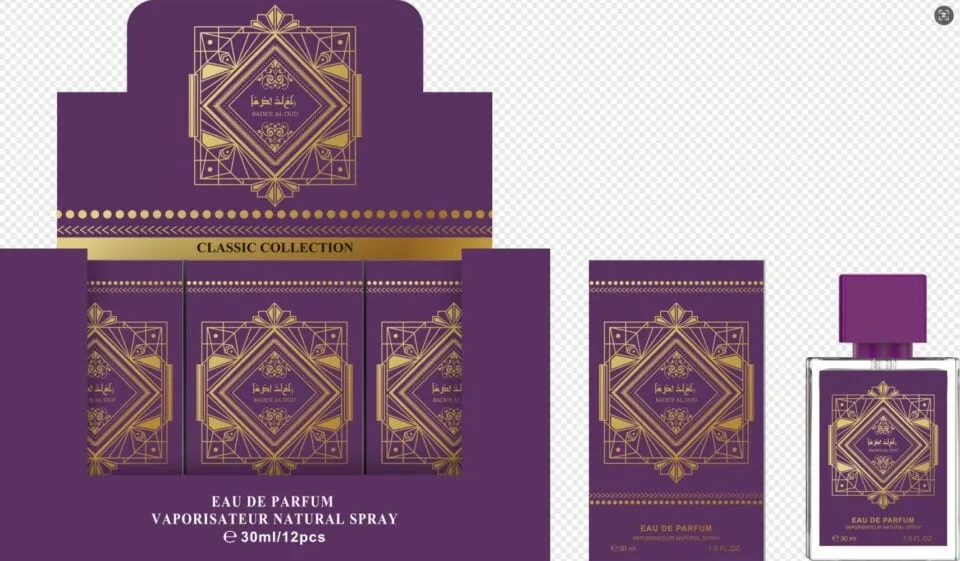 Perfumy Arabskie Bade'e Al Oud Eau de Parfum 30ml Fioletowe 12szt