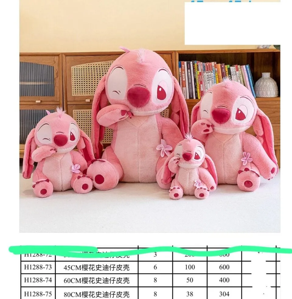 Maskotka Pluszowa Stitch Angel Różowa 60cm