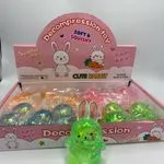 Zabawka Squishy Rabbit gniotek antystresowy z brokatem 12szt