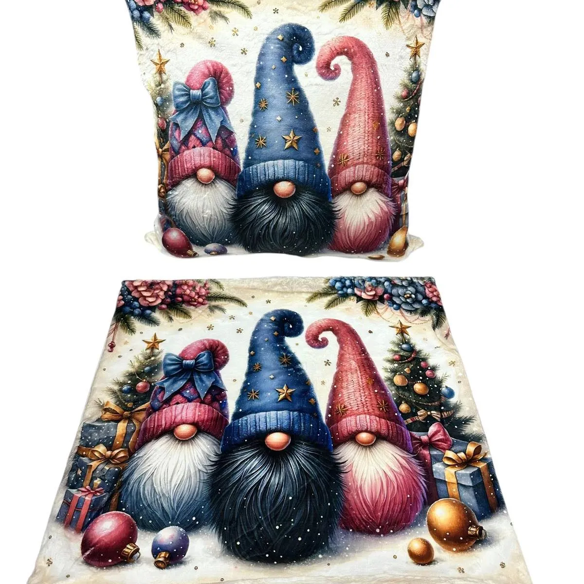 Poszewki Świąteczne z Gnomami 42/42cm