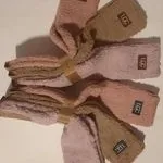 Skarpetki damskie UGG różowe i beżowe z logo