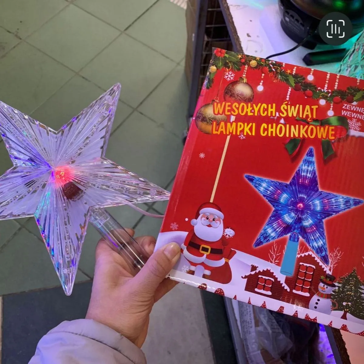 Gwiazda na Choinkę Duża LED Świecząca