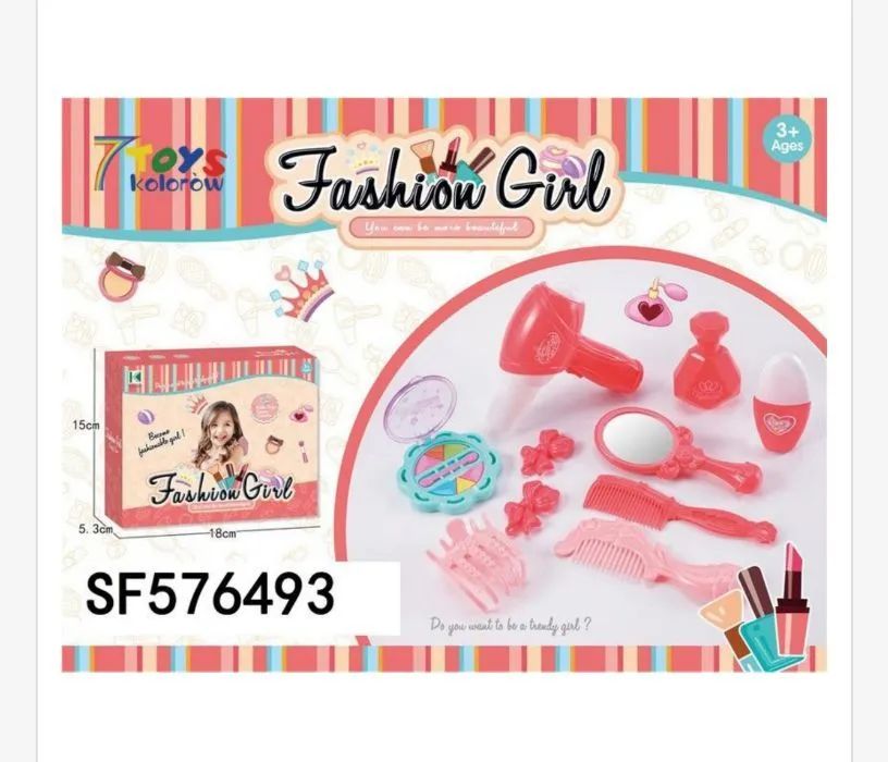 Zestaw zabawek Fashion Girl do makijażu i fryzjerstwa