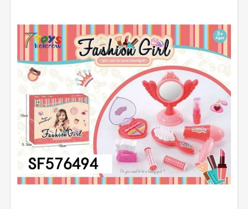 Zestaw zabawek Fashion Girl kosmetyki 15x10 cm