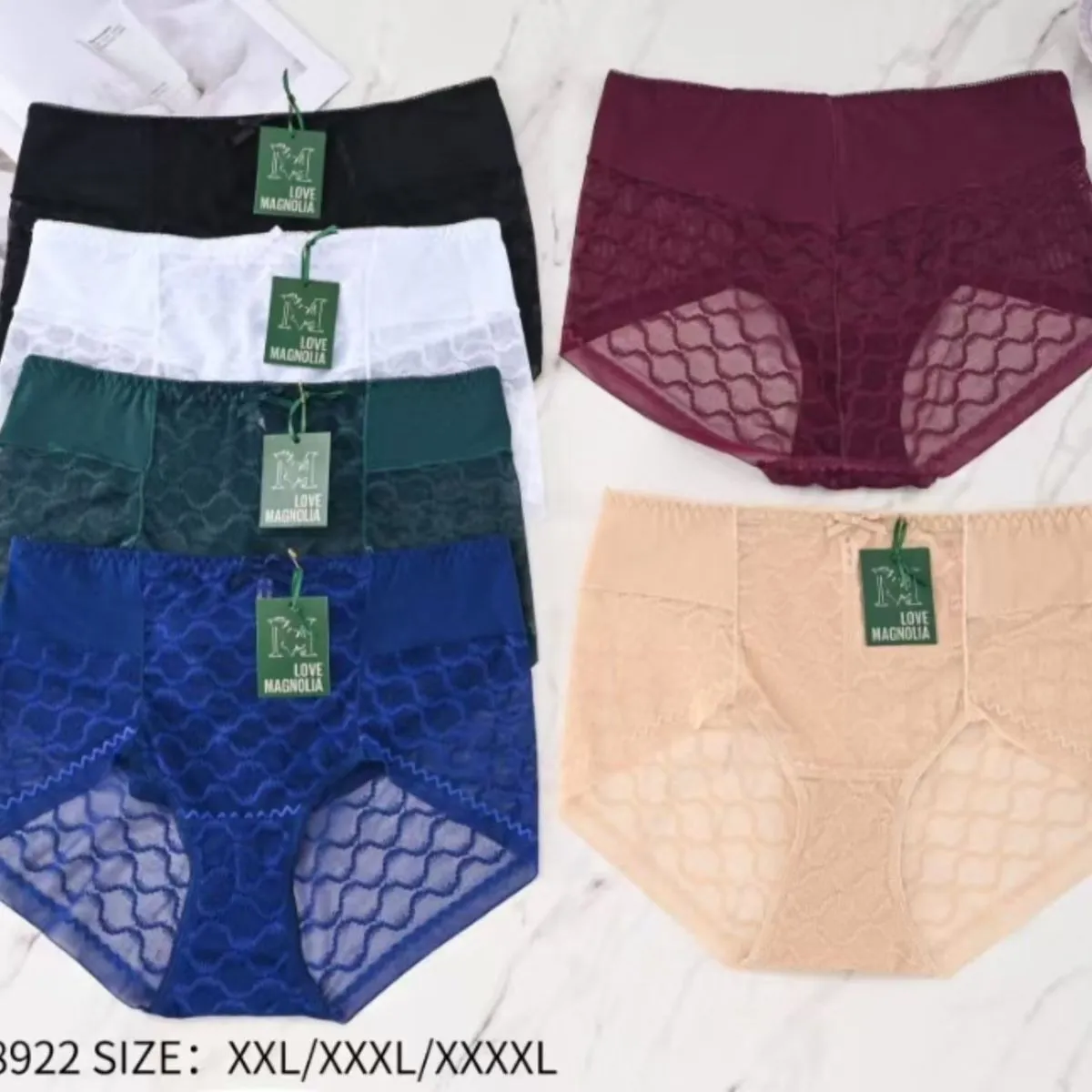 Majtki damskie rozmiary XXL/XXXL/XXXXL, 6 kolorów