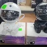 Projektor Lampka Nocna Astronauta Biały/Czarny
