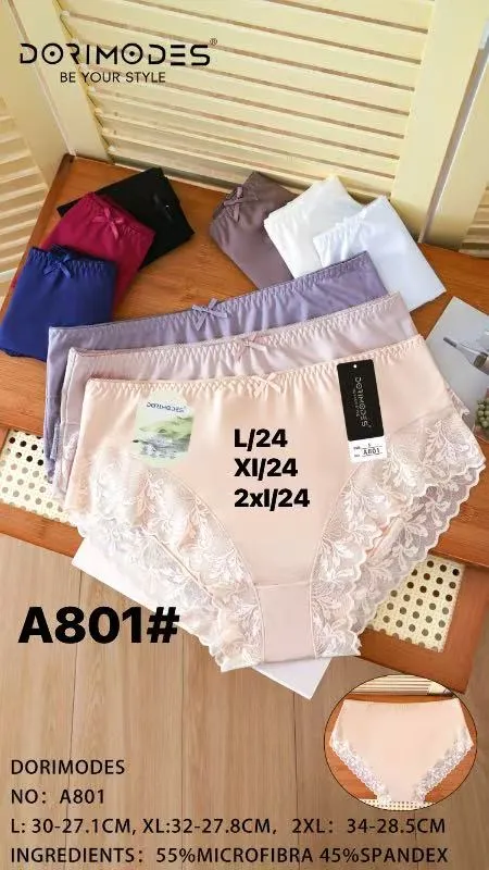 Majtki damskie XL DORIMODES A801 beżowe koronka