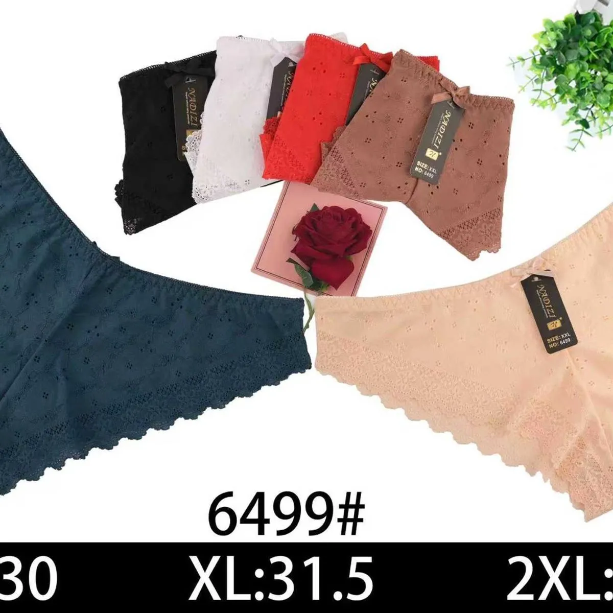 Majtki damskie koronkowe L:30 XL:31.5 2XL:33 6499#