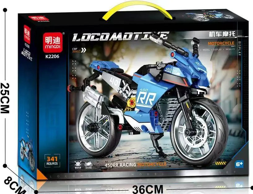 Klocki konstrukcyjne Motocykl 341 elementów K2260