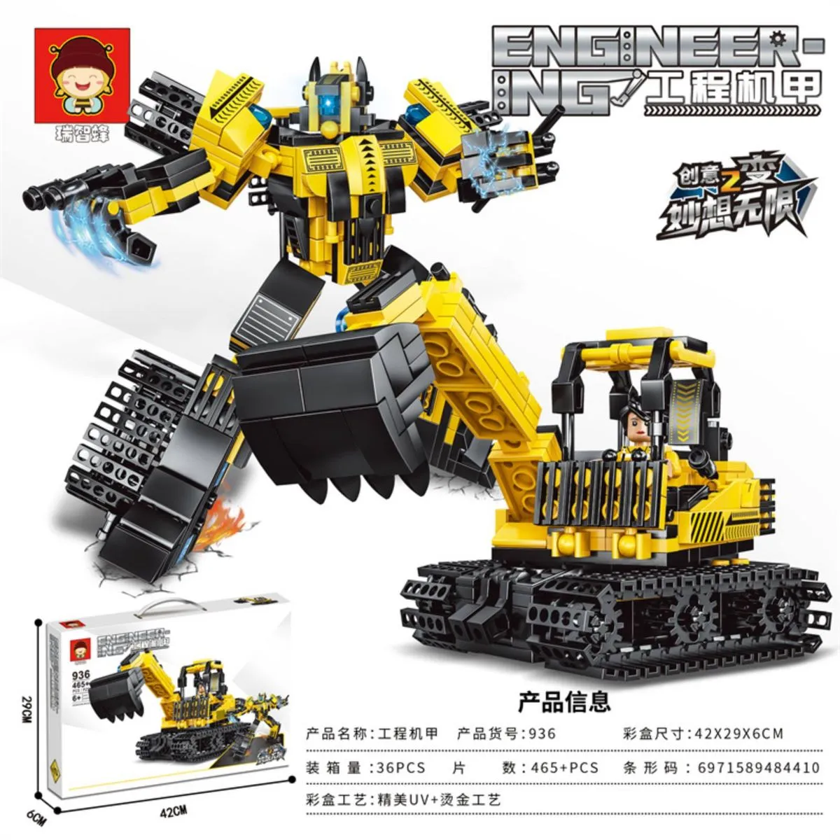 Klocki konstrukcyjne Robot 2w1 236 elementów