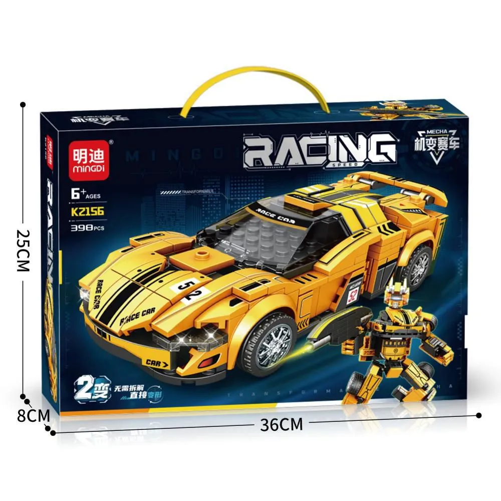 Klocki Mingo Racing Car K2A65 Żółty Samochód 36cm