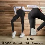 Legginsy damskie czarne bambusowe S/M/L/XL/2XL