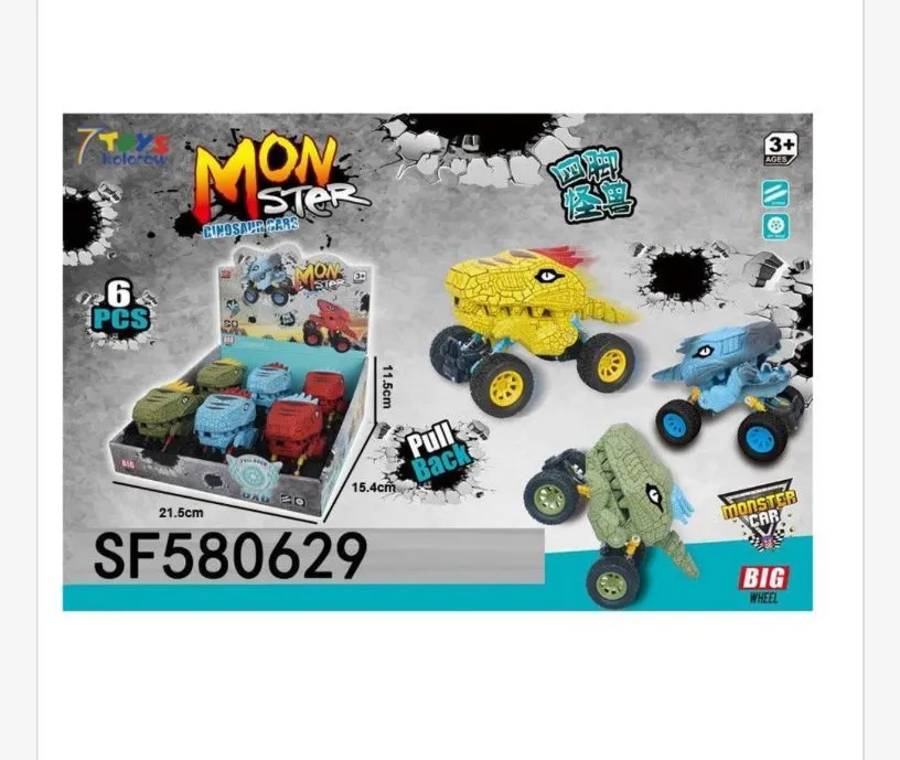 Zabawki Monster Car Super Car Pull Back 6 szt