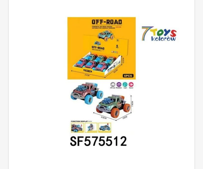 Zabawki Off Road 6PCS kolorowe samochody terenowe
