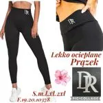 Legginsy damskie czarne S-M-L-XL-2XL z logo DR
