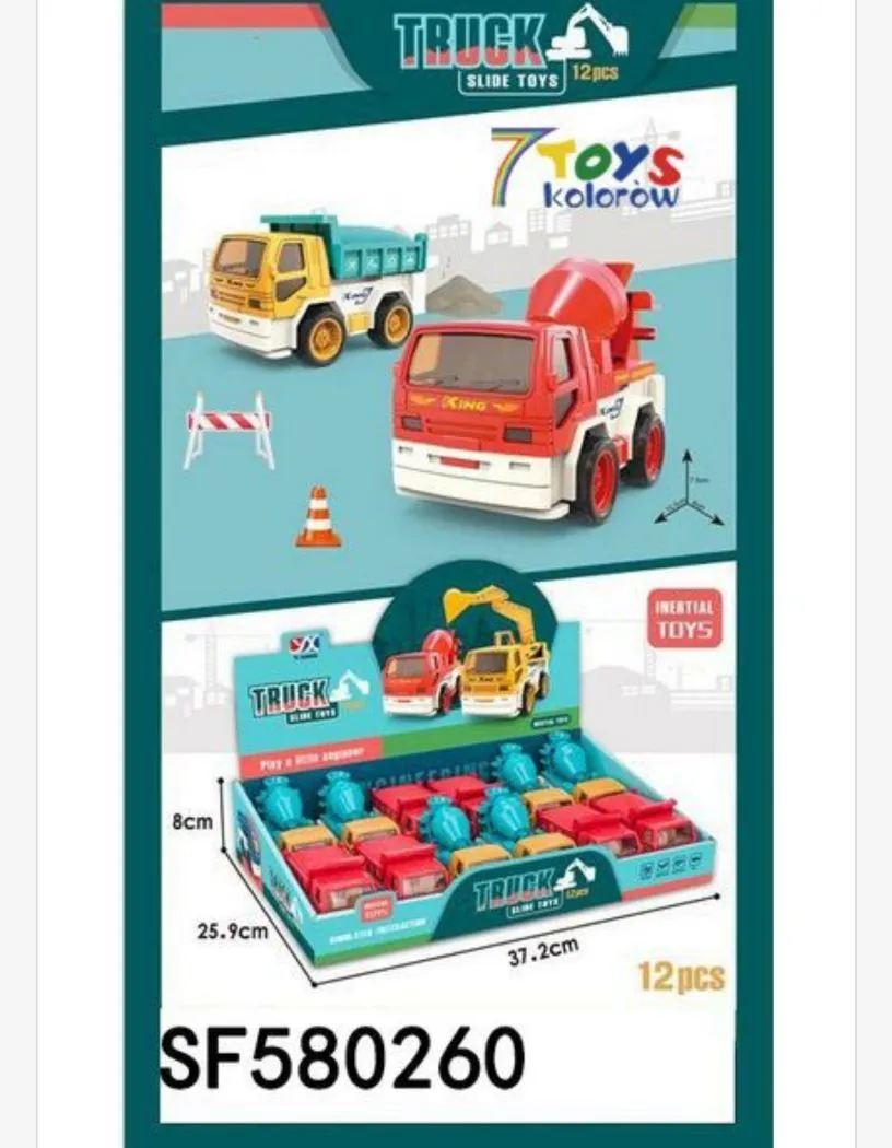 Zabawki Samochody Truck Slide Toys 7 kolorów