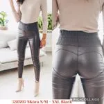 Legginsy damskie skórzane czarne S/M-XXL
