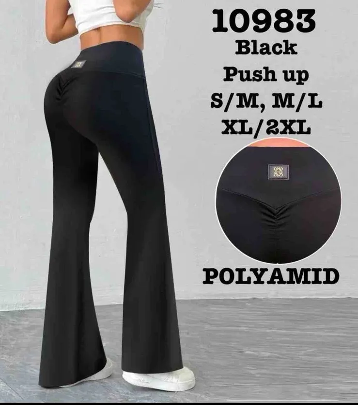 Legginsy damskie push up czarne S/M M/L XL/2XL