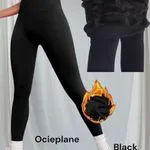 Legginsy damskie ocieplane czarne M/L/XL/XXL