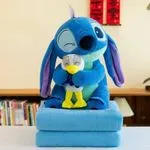 Maskotka Stitch z Kocyk Niebieski Pluszowy