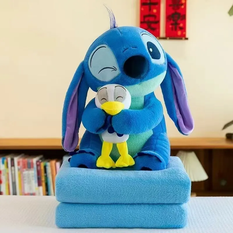 Maskotka Stitch z Kocyk Niebieski Pluszowy