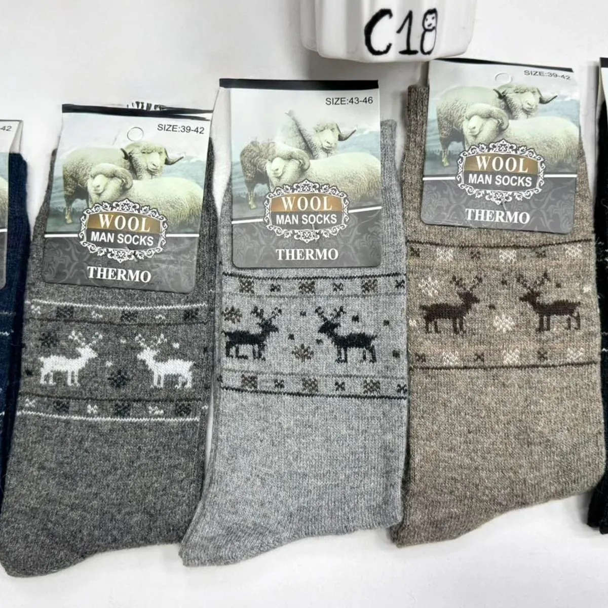 Skarpetki męskie wełniane termo C16 Wool Bar