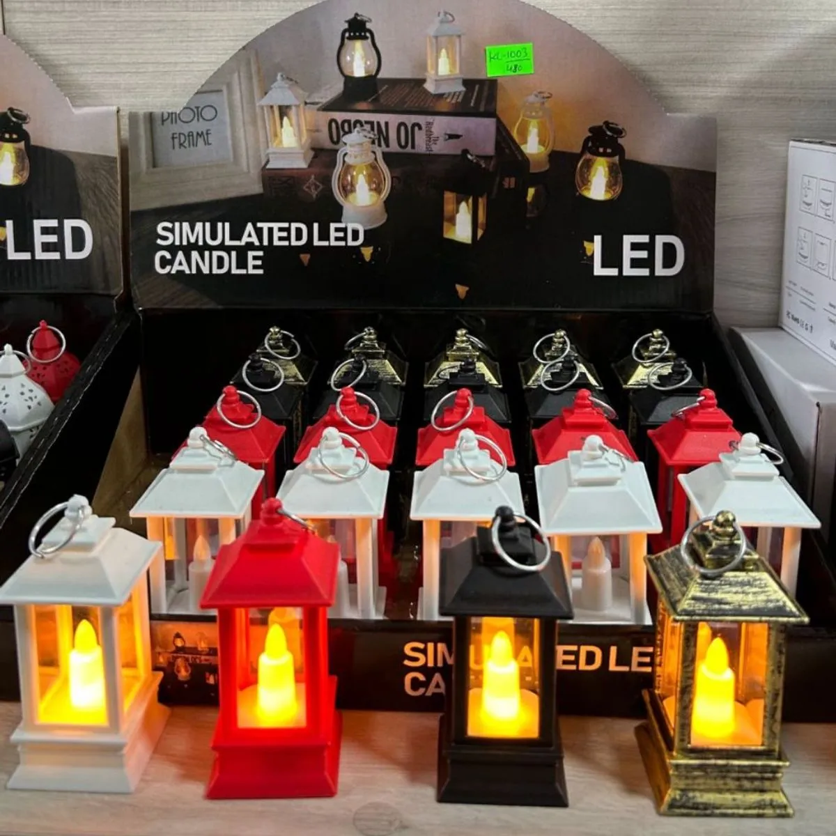 Lampki LED symulujące świece w kształcie lampionów