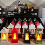 Lampki LED symulujące świece w kształcie lampionów