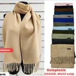 Szaliki damskie ciepłe cashmere 55x200 cm mix 12 szt