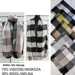 Szaliki damskie z Myszką Mickey 58% wiskoza 30% wełna mix 12 szt