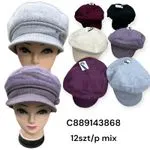 Czapki damskie beanie mix kolorów 12 szt/pak