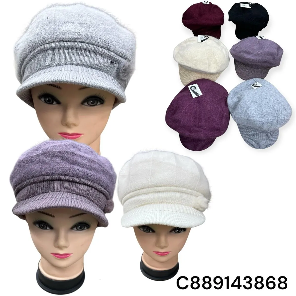 Czapki damskie dzianinowe beanie w 6 kolorach
