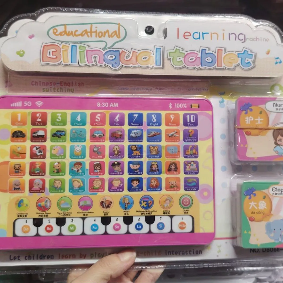 Dwujęzyczny edukacyjny tablet learningowy