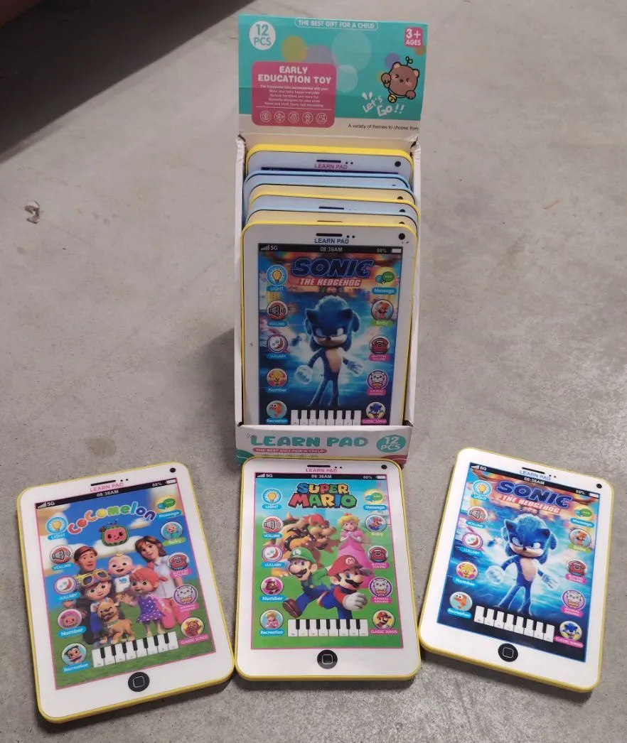 Zabawki Learn Pad edukacyjne z motywami Sonic i Mario