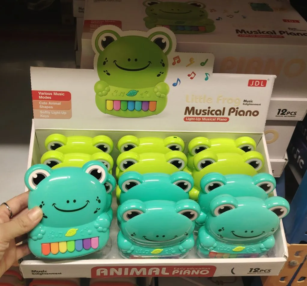 Zabawka Little Frog Musical Piano Żaba Pianino 12 szt