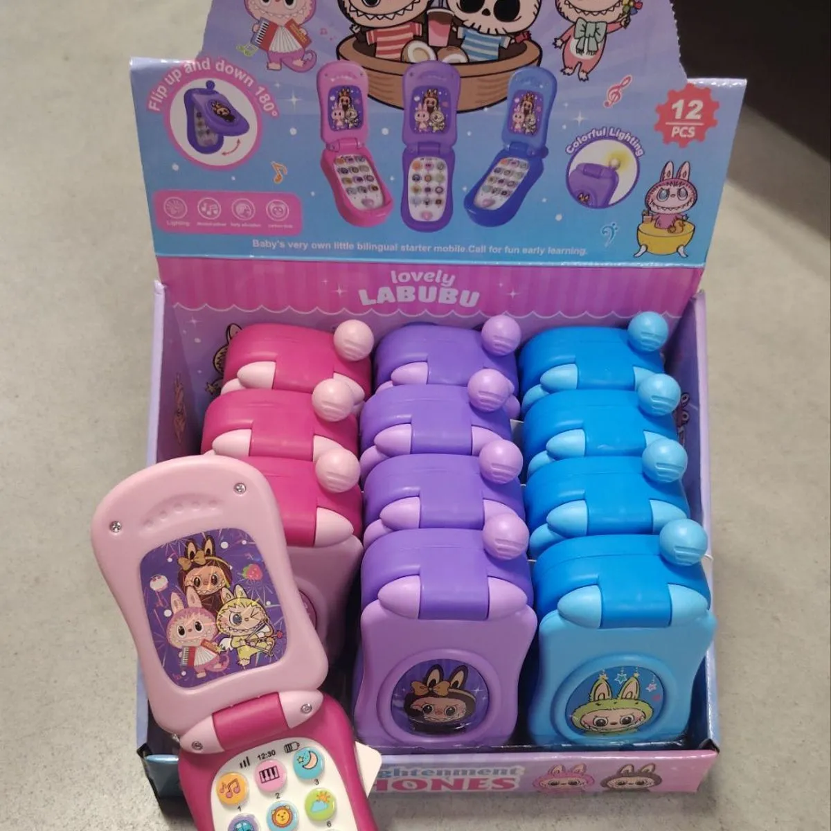 Zabawki Labubu Phones - Telefoniki Klapkowe Różne Kolory