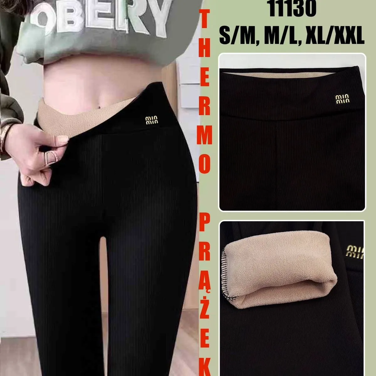 Legginsy damskie termoaktywne S/M, M/L, XL/XXL