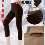 Legginsy damskie termoaktywne S/M L/XL brązowe 1103