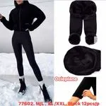 Ocieplane Legginsy Damskie M/L XL/XXL Czarne