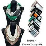 Szaliki damskie viscose 12 szt/pak. Mix wzorów