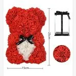 Prezent Pudełko Kwiaty Miś 25cm