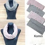 Komin Damski C86 wzorzysty, opak. 12 szt