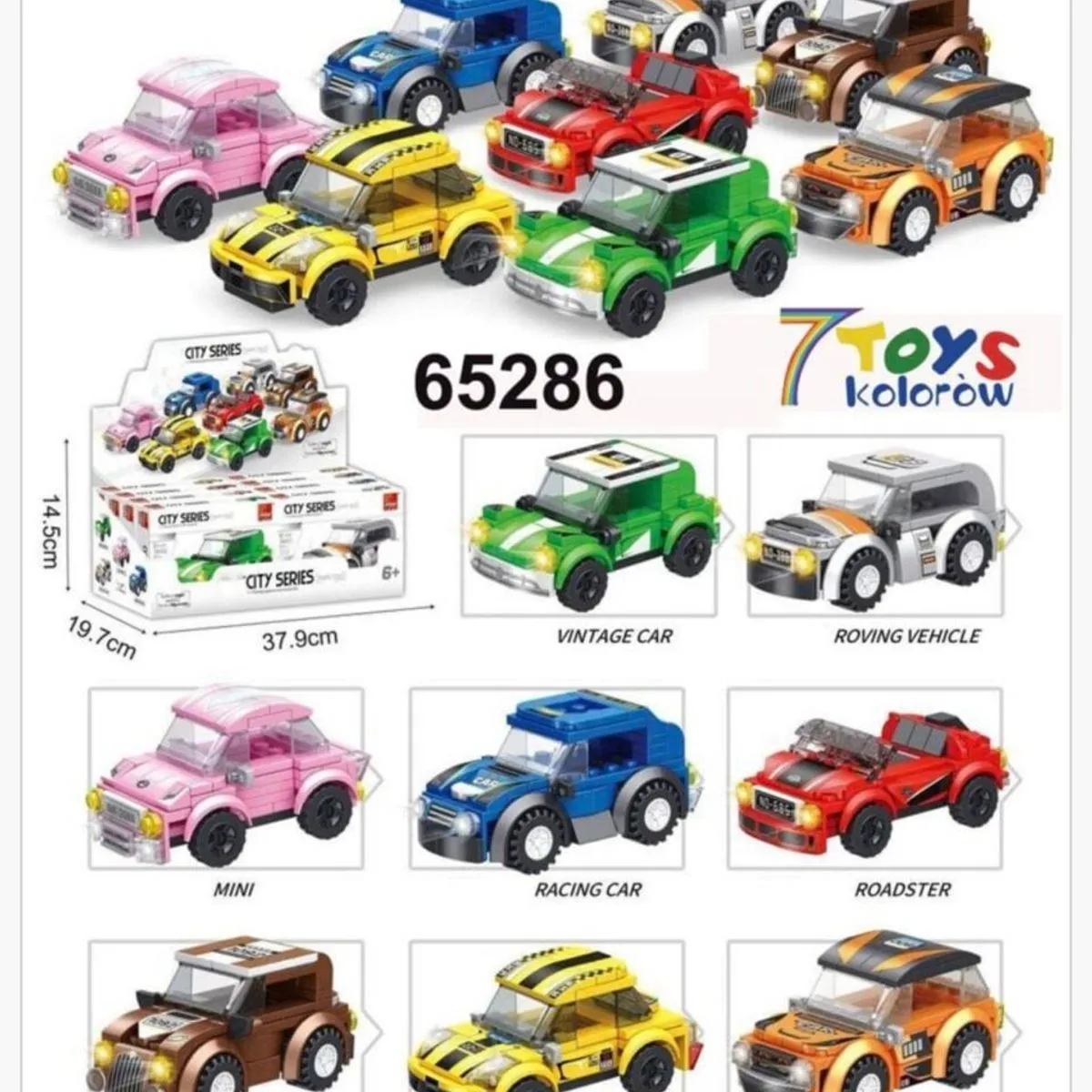 Klocki City Series Traffic Tools Zestaw 8 szt. Różne Modele Pojazdów
