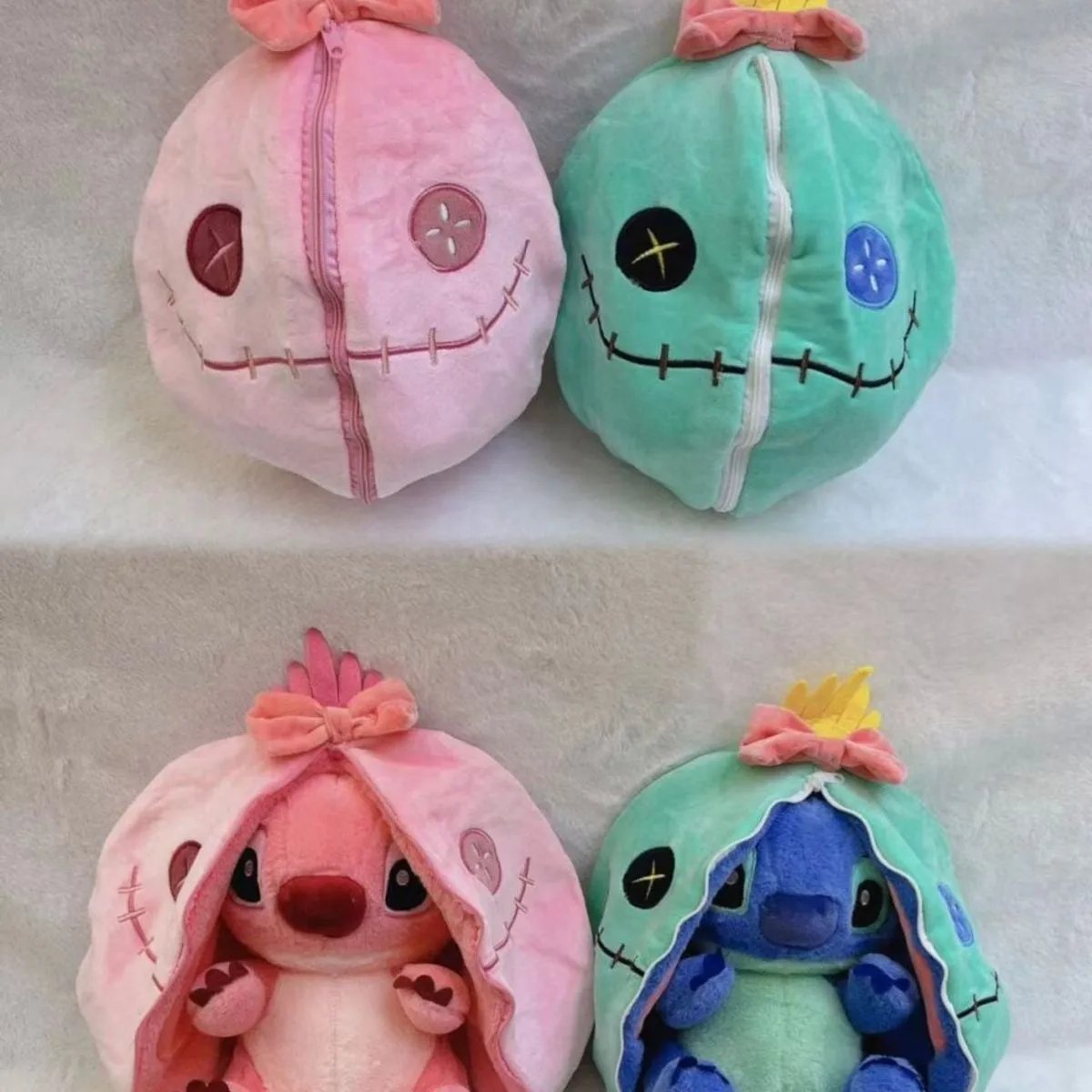 Maskotka Pluszowa Stitch i Scrump w Zapinanym Etui Mix 12szt