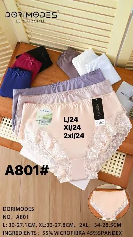 Majtki damskie XL beżowe koronka DORMODES A801