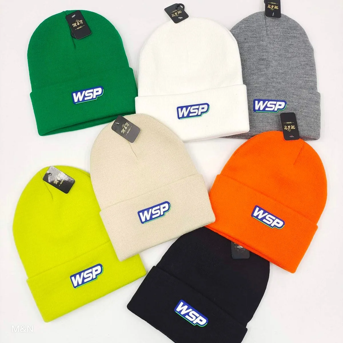 Czapki damskie beanie WSP multikolor, 12 szt/opak.