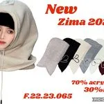 Czapki damskie kominiarki z kapturem zima 2025