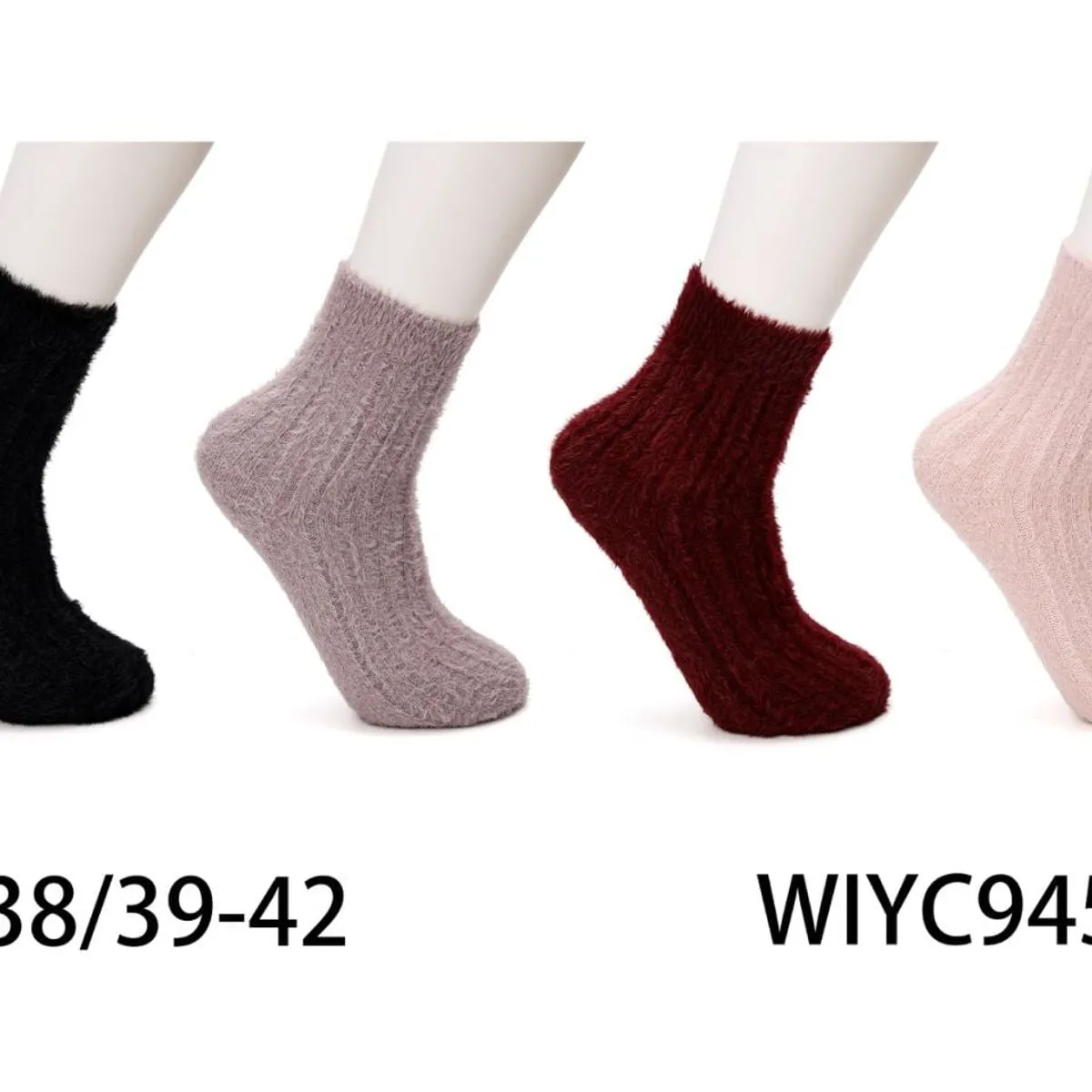 Skarpetki damskie wełniane 35-38/39-42 czarny/szary/bordowy/różowy