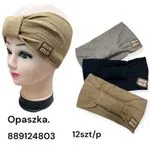 Opaski damskie Mini z naszywką beżowe/szare/czarne 12 szt
