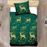 Komplet Pościel 140/200 Fashion Home Satyna Bawełna 2cz Świąteczny